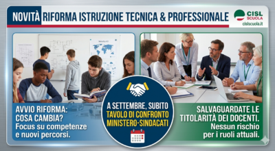 Avvio riforma istruzione tecnica: titolarità salvaguardate a settembre, ma urge tavolo di confronto