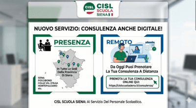 Nuovo Servizio: La Consulenza CISL Scuola Siena diventa anche Digitale!
