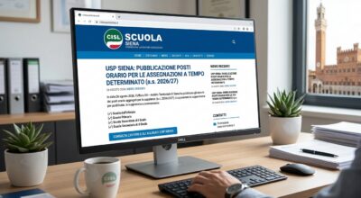 USP Siena: Pubblicazione posti orario per le assegnazioni a tempo determinato (a.s. 2026/27)