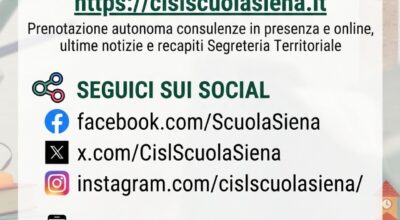 Sempre connessi con CISL Scuola Siena: scopri tutti i nostri canali digitali