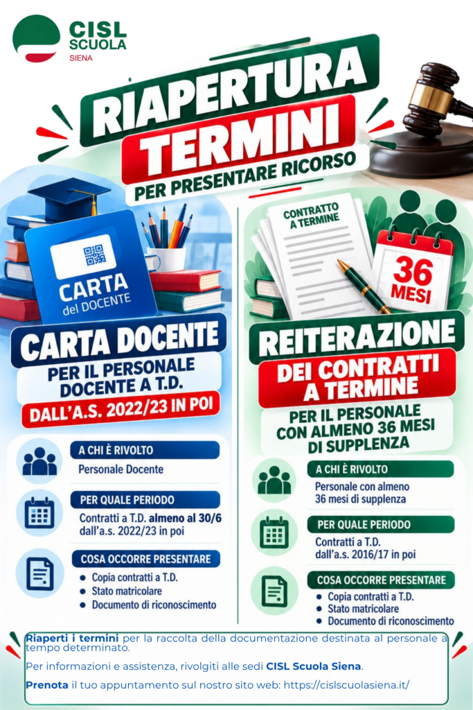 Riapertura ricorsi 2026